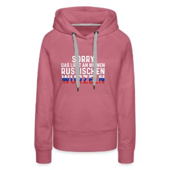 Russische Wurzeln Russen Russland - Frauen Premium Bio Hoodie - Malve - Vorne - Isabella (175cm)