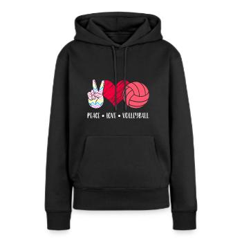 Volleyball Volleyball Beach Volleyball Cadeau - Sweat à capuche Premium bio Femme - noir - Devant - Julia (174cm)