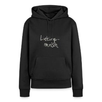 Zeige deine Verbundenheit - Frauen Premium Bio Hoodie - Schwarz - Vorne - Julia (174cm)