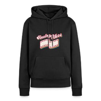 Retro Photographer Vintage Analog Vibes - Frauen Premium Bio Hoodie - Schwarz - Vorne - Julia (174cm)