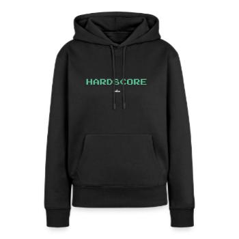 Score de jeu infini - Sweat à capuche Premium bio Femme - noir - Devant - Julia (174cm)