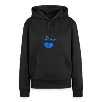 Dieser Fisch hat spaß im Wasser du auch ? - Frauen Premium Bio Hoodie - Schwarz - Vorne - Julia (174cm)