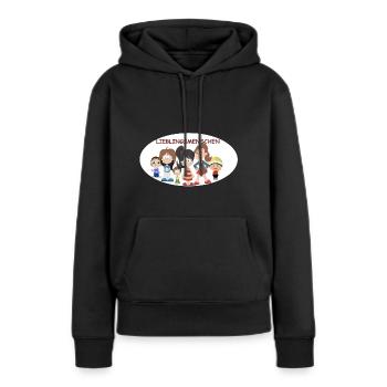 Zeige deine Verbundenheit - Frauen Premium Bio Hoodie - Schwarz - Vorne - Julia (174cm)