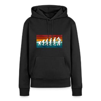 Accordéon Polka Musique Cadeau - Sweat à capuche Premium bio Femme - noir - Devant - Julia (174cm)