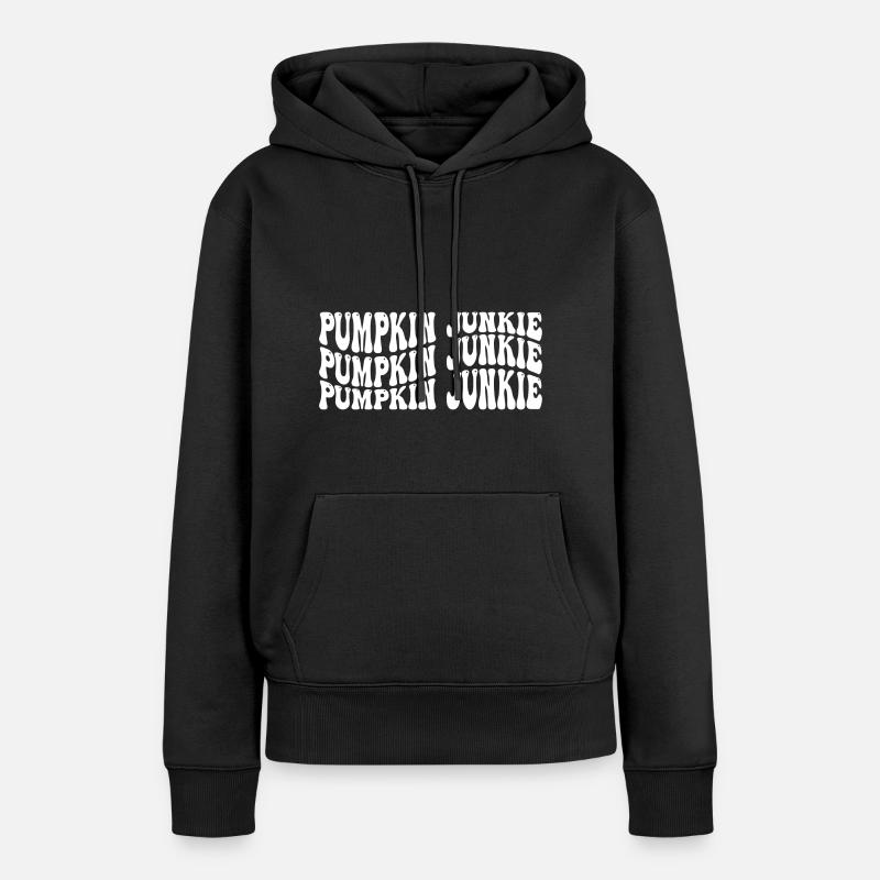 Accro à la citrouille - Sweat à capuche Premium bio Femme - noir