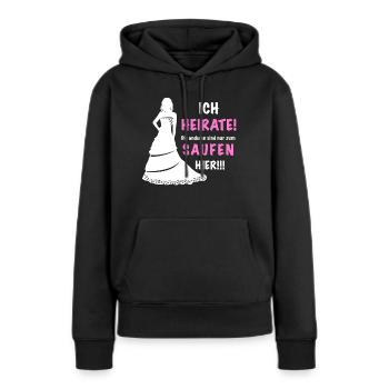 JGA Shirt | Junggesellenabschied T-Shirt - Frauen Premium Bio Hoodie - Schwarz - Vorne - Julia (174cm)