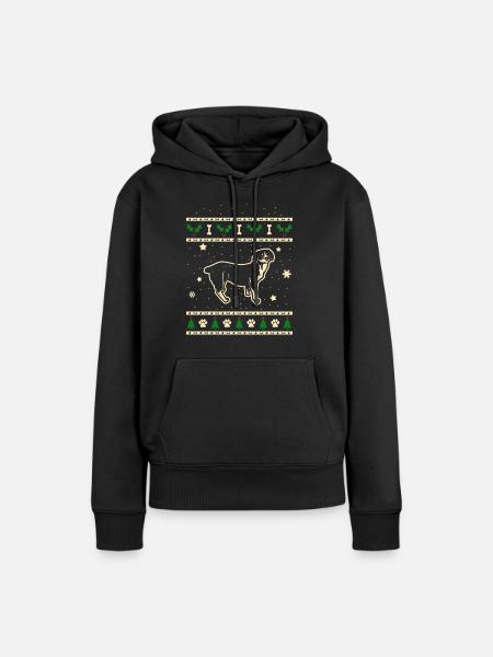 Entlebucher Weihnachtsgeschenk - Frauen Premium Bio Hoodie - Schwarz