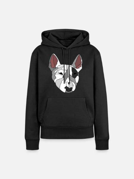 Bullterrier - Frauen Premium Bio Hoodie - Schwarz