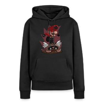 Mario Smash fascism - Women’s Premium Organic Hoodie - black - Front - Julia (174cm)