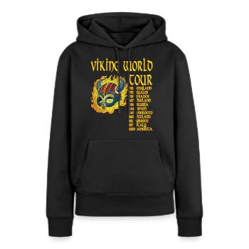 Viking World Tour Vikings Walhalla Odin - Sweat à capuche Premium bio Femme - noir - Devant - Julia (174cm)