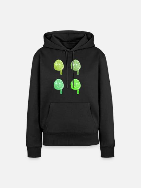 limetten - Frauen Premium Bio Hoodie - Schwarz