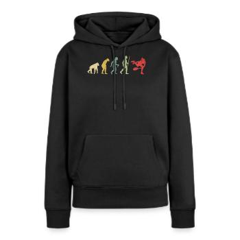Tennis Serv Sur Girl Evolution - Sweat à capuche Premium bio Femme - noir - Devant - Julia (174cm)
