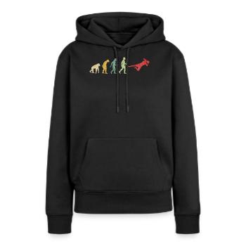 Evolución de la pelota salvadora de la chica del - Sweat à capuche Premium bio Femme - noir - Devant - Julia (174cm)