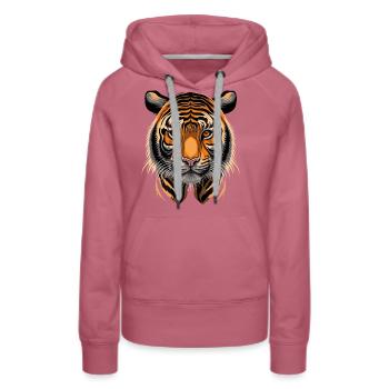 Tiger head - Women’s Premium Organic Hoodie - mauve - Front - Isabella (175cm)