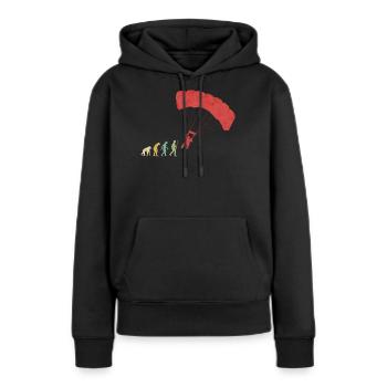 Evolución de salto de paracaídas - Sweat à capuche Premium bio Femme - noir - Devant - Julia (174cm)