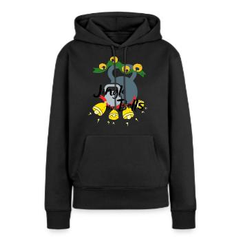 Jingle the Bells - Frauen Premium Bio Hoodie - Schwarz - Vorne - Julia (174cm)