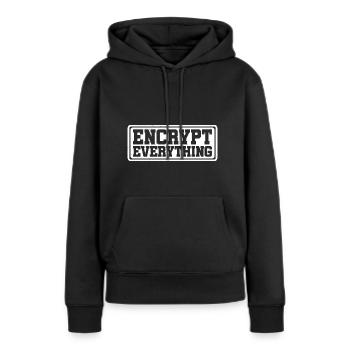 Tout crypter 6 - Sweat à capuche Premium bio Femme - noir - Devant - Julia (174cm)