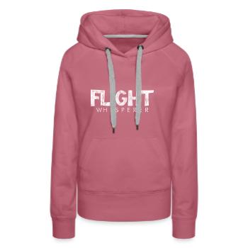 Flight Whisperer 3 - Women’s Premium Organic Hoodie - mauve - Front - Isabella (175cm)