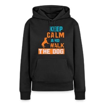 PawPrint Couture - Frauen Premium Bio Hoodie - Schwarz - Vorne - Julia (174cm)
