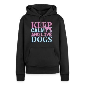 PawPrint Couture - Frauen Premium Bio Hoodie - Schwarz - Vorne - Julia (174cm)