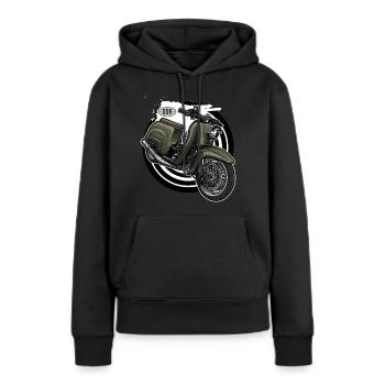 Schwalbe KR51/1 // Illustration - Frauen Premium Bio Hoodie - Schwarz - Vorne - Julia (174cm)