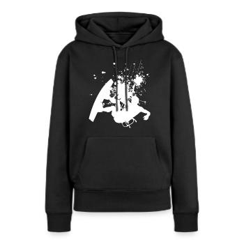 Kitesurfer Femmes Kitesurf Kitesurf Kitesurf Kitesurf - Sweat à capuche Premium bio Femme - noir - Devant - Julia (174cm)