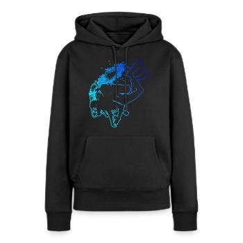 Scuba Diver Scuba Tauchen Damen Scuba Taucher - Frauen Premium Bio Hoodie - Schwarz - Vorne - Julia (174cm)