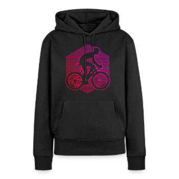 Vélo de route Vélo de route Vélo de route Vélo de route - Sweat à capuche Premium bio Femme - noir - Devant - Julia (174cm)