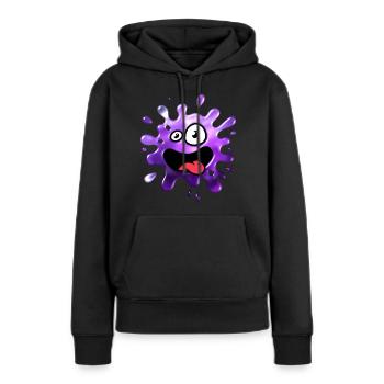 Verrückter Schleim - Frauen Premium Bio Hoodie - Schwarz - Vorne - Julia (174cm)