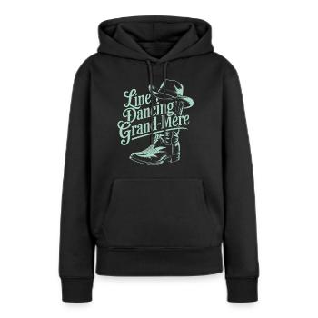 Line Dancing Grandma - Women’s Premium Organic Hoodie - black - Front - Julia (174cm)