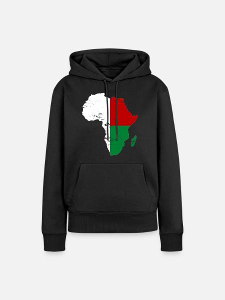 Madagaskar Flagge Afrika - Frauen Premium Bio Hoodie - Schwarz