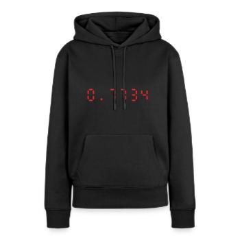 LED Calculator Hello | 0.7734 - Women’s Premium Organic Hoodie - black - Front - Julia (174cm)