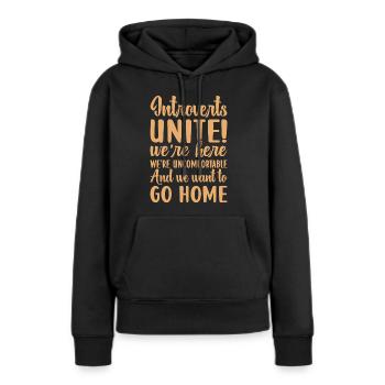 Introvertiert Schüchtern Antisozial - Frauen Premium Bio Hoodie - Schwarz - Vorne - Julia (174cm)