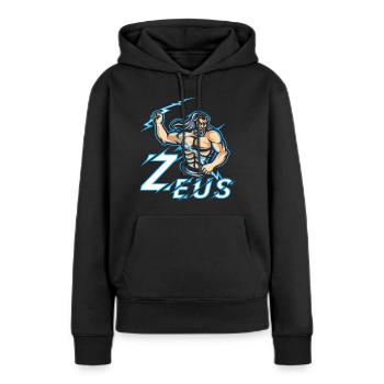 Zeus Griechische Mythologie Grafik - Frauen Premium Bio Hoodie - Schwarz - Vorne - Julia (174cm)
