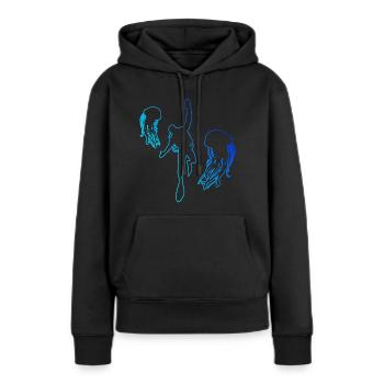 Scuba Diver Diver Diver Plongée Hommes - Sweat à capuche Premium bio Femme - noir - Devant - Julia (174cm)