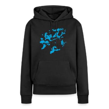 Background Pattern - Mystical - Women’s Premium Organic Hoodie - black - Front - Julia (174cm)