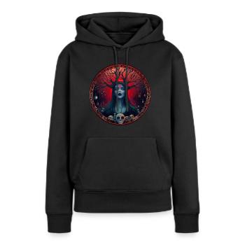 Wicca Naurgott - Frauen Premium Bio Hoodie - Schwarz - Vorne - Julia (174cm)