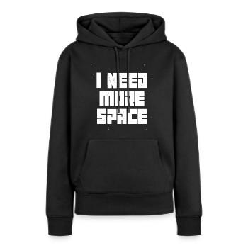 univers - Sweat à capuche Premium bio Femme - noir - Devant - Julia (174cm)