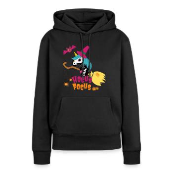 Hocus Pocus - Happy Halloween - Frauen Premium Bio Hoodie - Schwarz - Vorne - Julia (174cm)