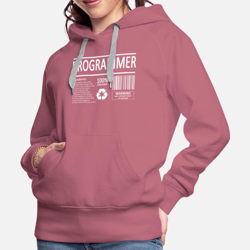 Programmierer Coder Entwickler Nerd Geek Geschenk Frauen Premium Bio Hoodie