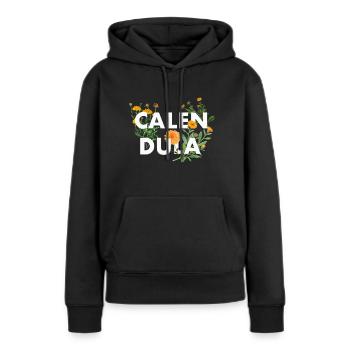 Blumenmotiv für Garten-& Naturliebhaber - Frauen Premium Bio Hoodie - Schwarz - Vorne - Julia (174cm)