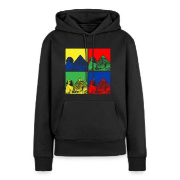 Sphinx Pyramides Egypte - Sweat à capuche Premium bio Femme - noir - Devant - Julia (174cm)