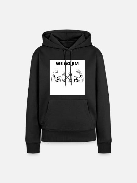WE GO JIM - Frauen Premium Bio Hoodie - Schwarz