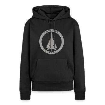 Tornado Flugzeug Militär Luftfahrt Emblem Patch - Frauen Premium Bio Hoodie - Schwarz - Vorne - Julia (174cm)