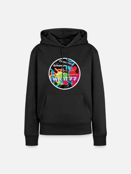 ADHD - ADHS - Frauen Premium Bio Hoodie - Schwarz