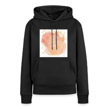 du bist wunderbar - Frauen Premium Bio Hoodie - Schwarz - Vorne - Julia (174cm)