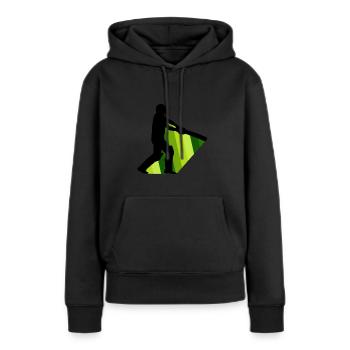 Équipe de cricket Sports de cricket - Sweat à capuche Premium bio Femme - noir - Devant - Julia (174cm)