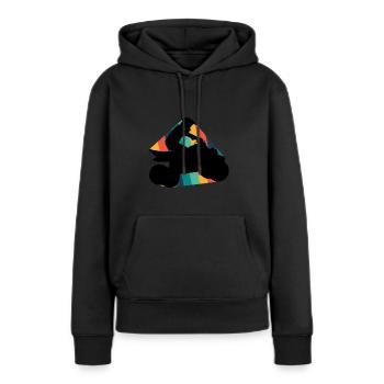 Quad cascadeur - Sweat à capuche Premium bio Femme - noir - Devant - Julia (174cm)