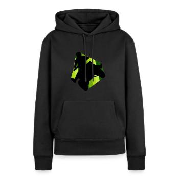 VTT cascadeur - Sweat à capuche Premium bio Femme - noir - Devant - Julia (174cm)