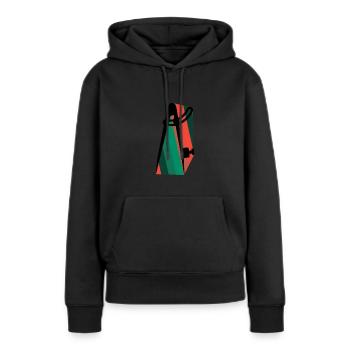 Étudiants en architecture - Sweat à capuche Premium bio Femme - noir - Devant - Julia (174cm)